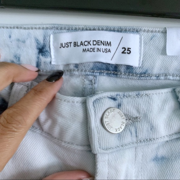 Just Black Denim Women’s Tie Dye High Waisted Slim Cropped Jeans - Picture 7 of 7